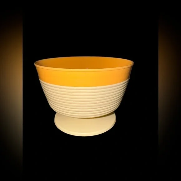 3 Vintage Raffiaware Thermo-Temp Footed Ice Cream Dessert Cups - Picture 4 of 7